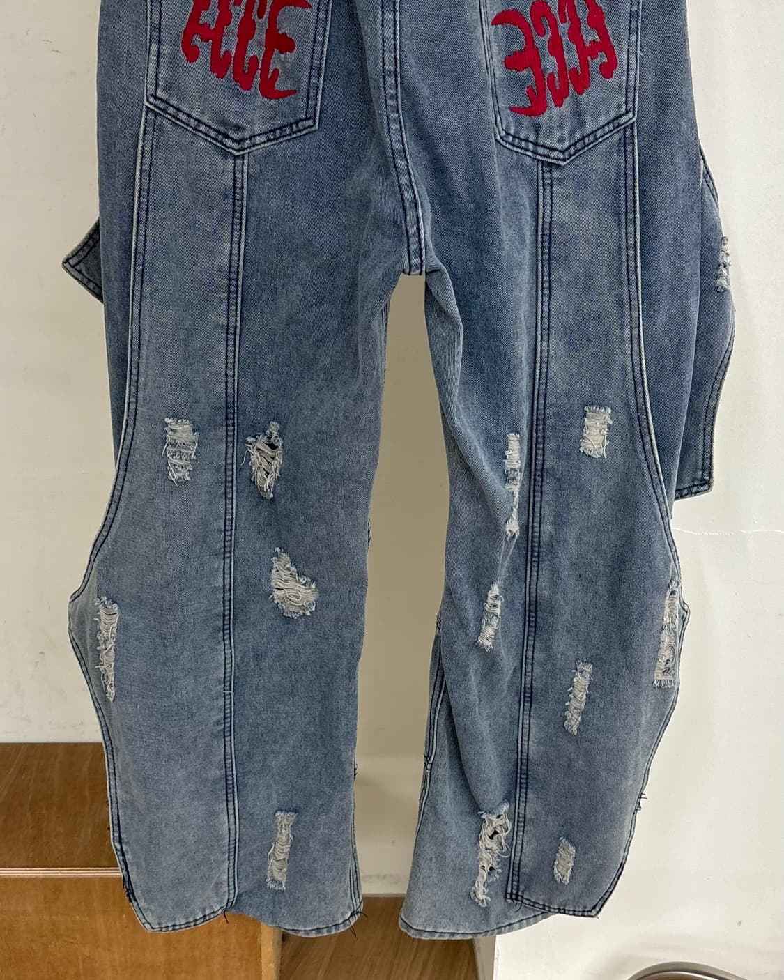 에이스 컷 아웃 카고 데님 팬츠  상품이미지6