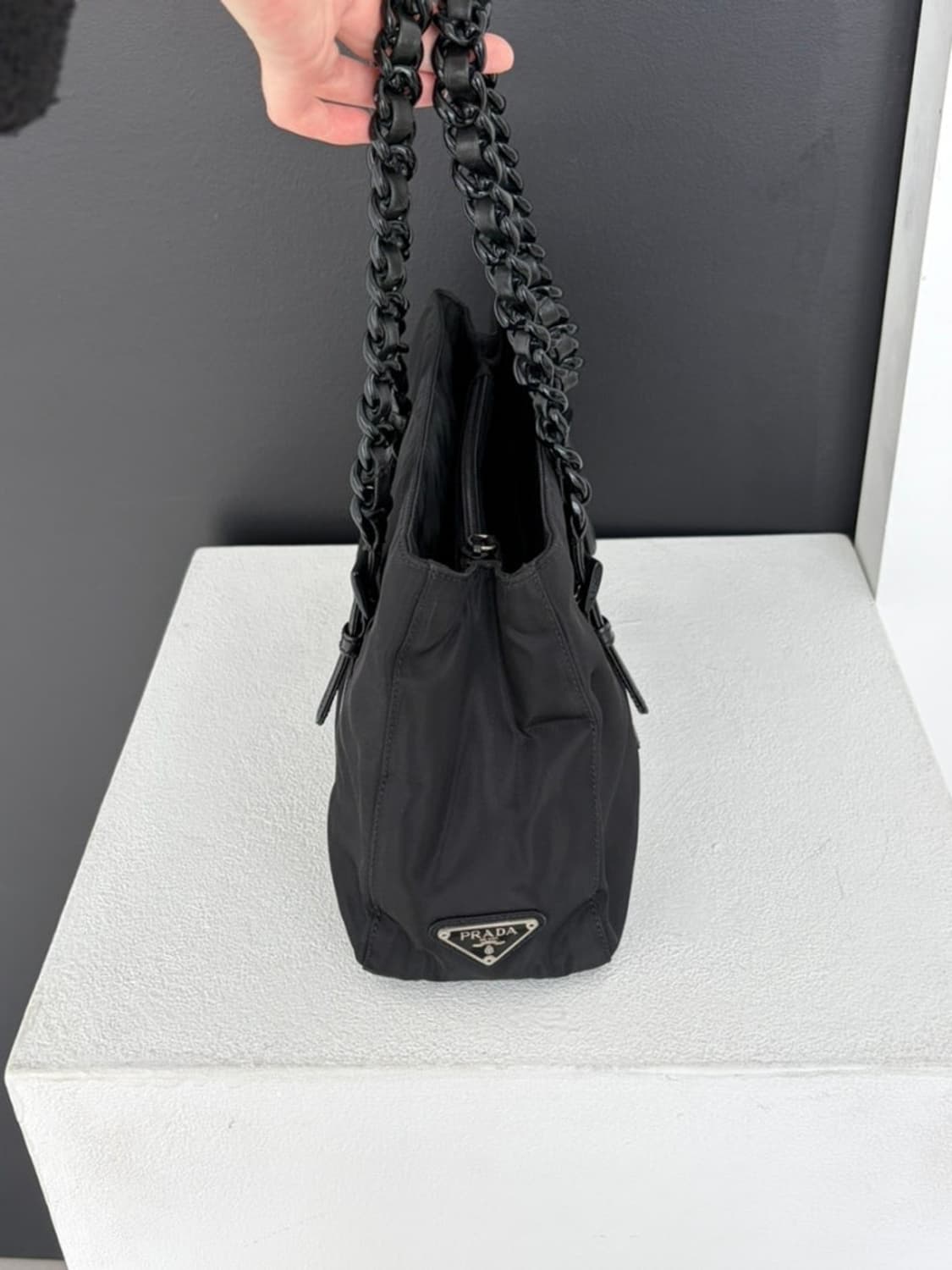 빈티지 프라다 체인 토트백 상품이미지5