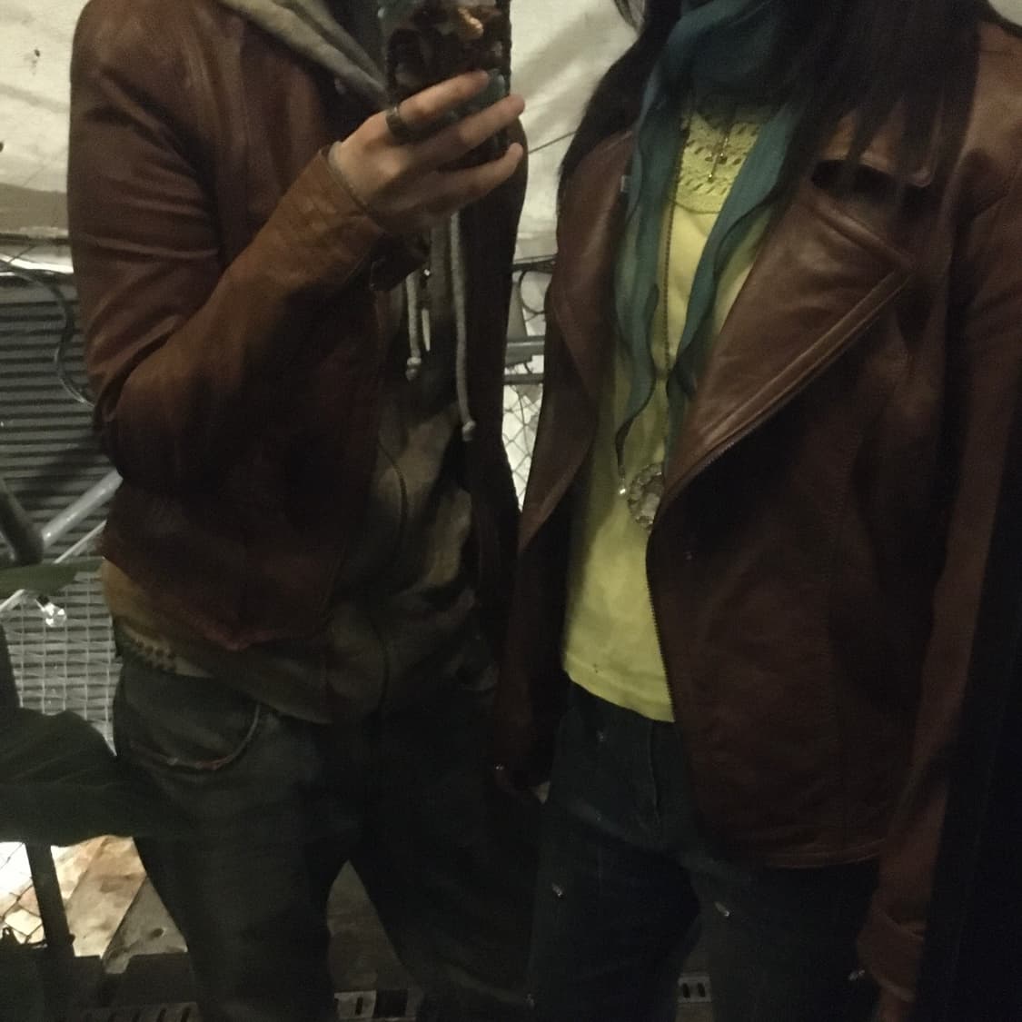 vtg 숏 가죽 재킷 라이더 재킷 브라운 상품이미지2