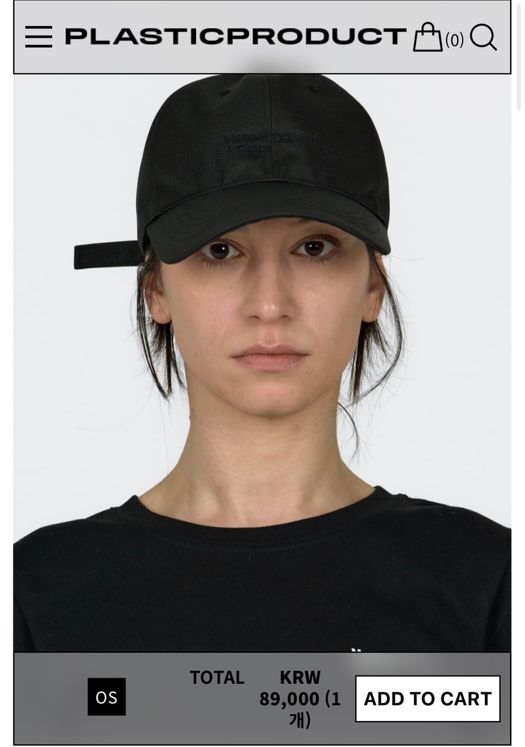 [OS] 새상품 플라스틱프로덕트 MPA 캡 볼캡 모자 블랙 상품이미지1