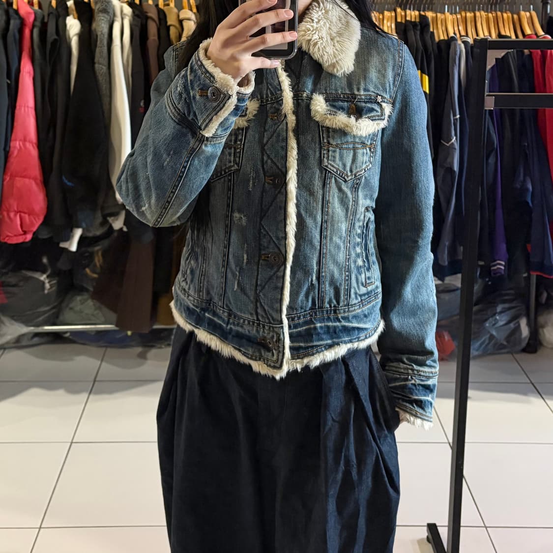 쉐인진스 퍼 데님 자켓 상품이미지1