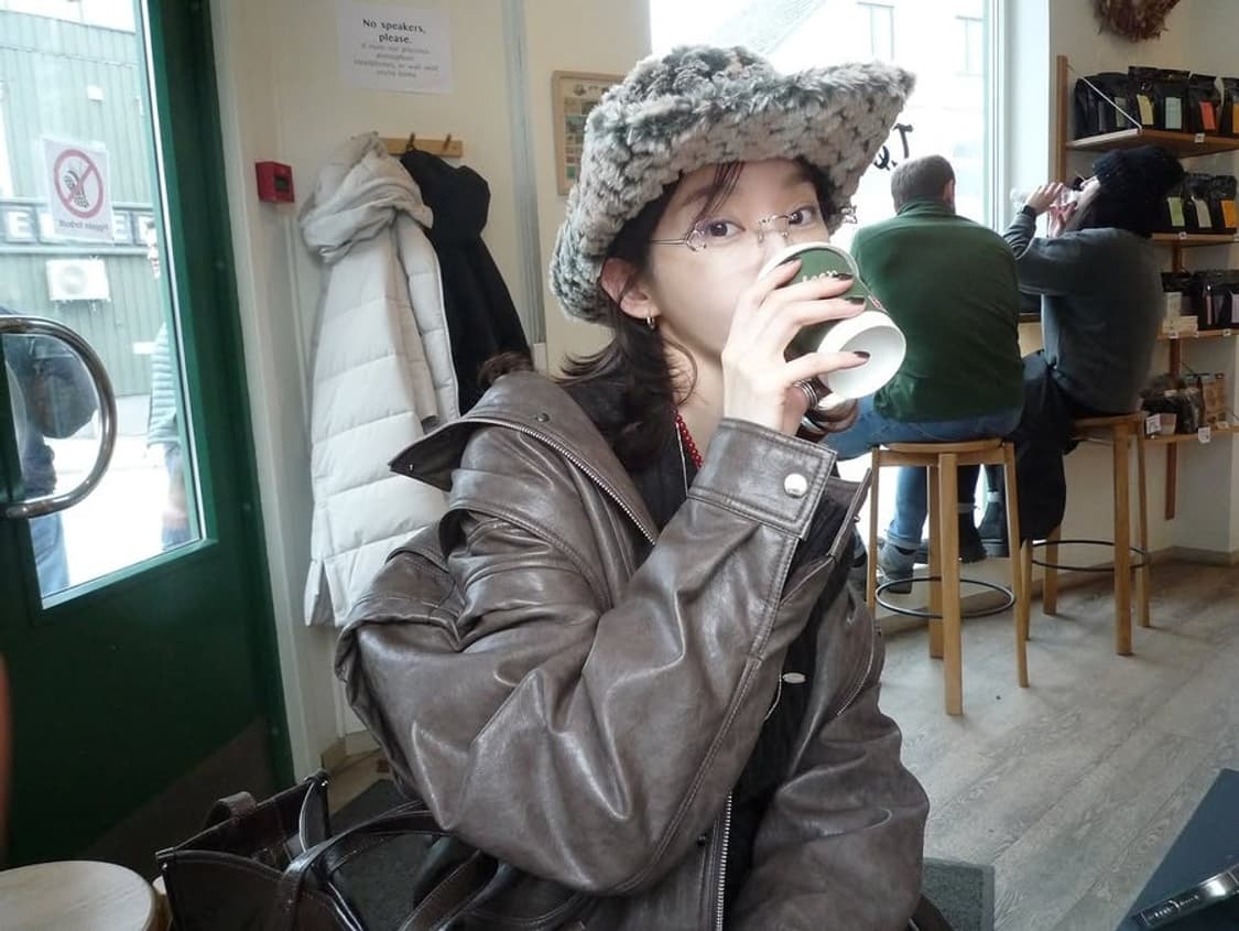 아비에무아 패널드 페이크 레더 재킷 상품이미지2