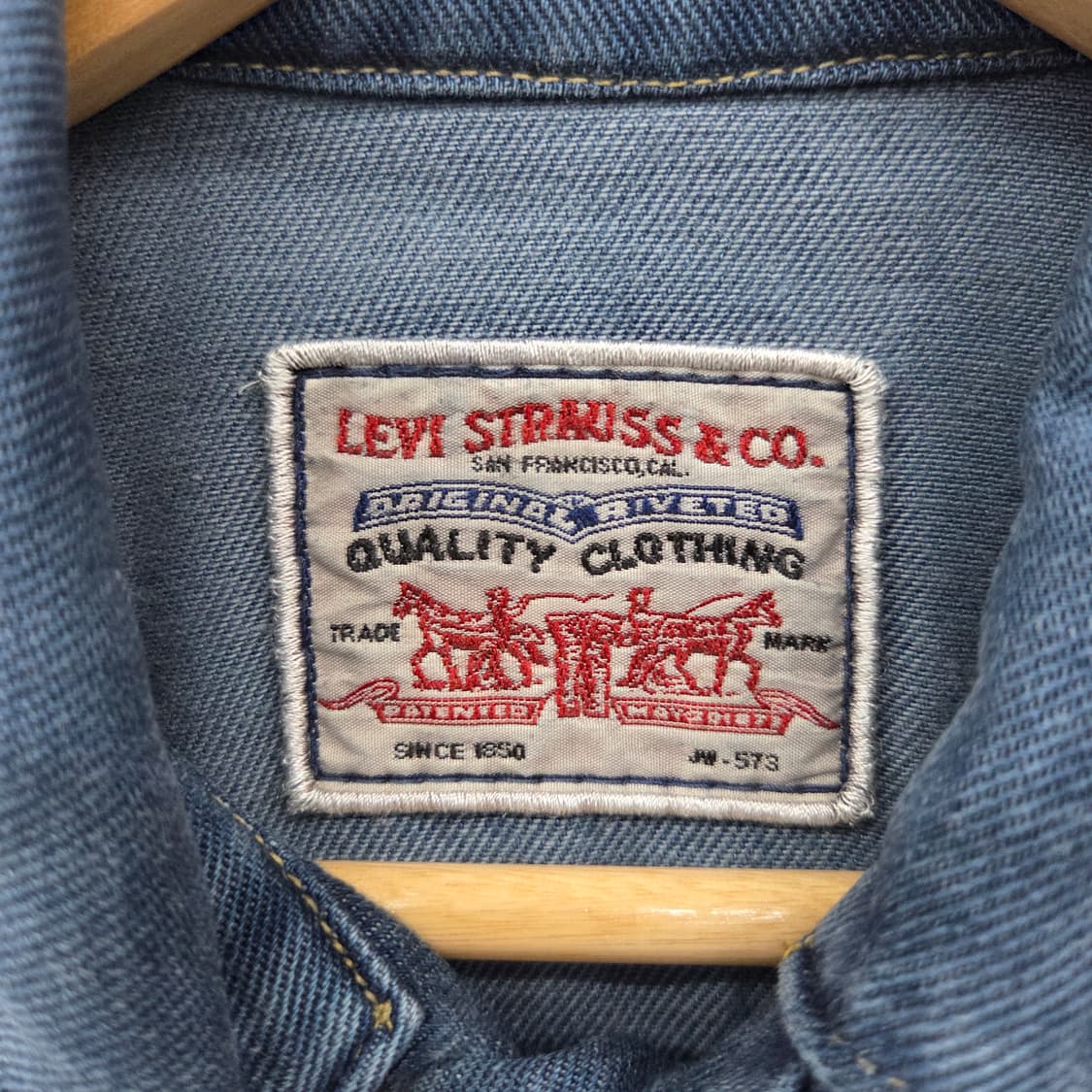 리바이스 데님 청자켓 블루 여L 상품이미지5