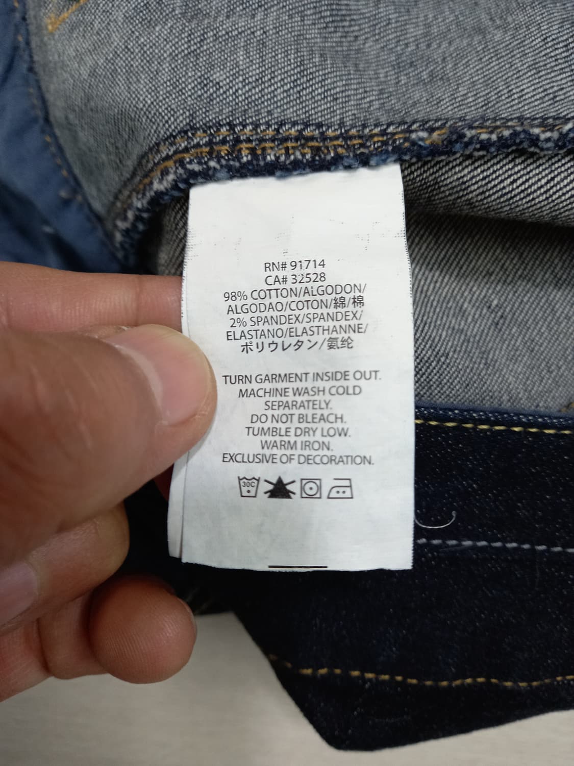 28 새상품 Armani Exchange 스판 데님 미니스커트28-879 상품이미지5