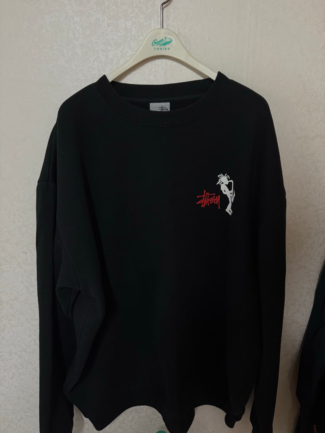 XL)90s 스투시 재즈맨 스웻셔츠 맨투맨 블랙 상품이미지2