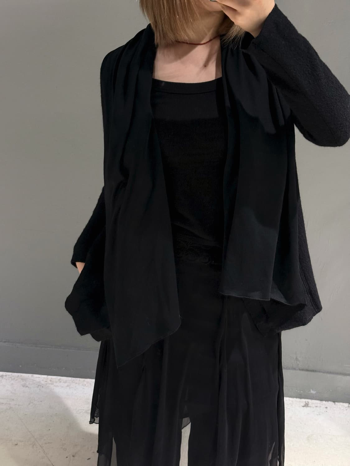 layered collar design wool jacket 상품이미지3