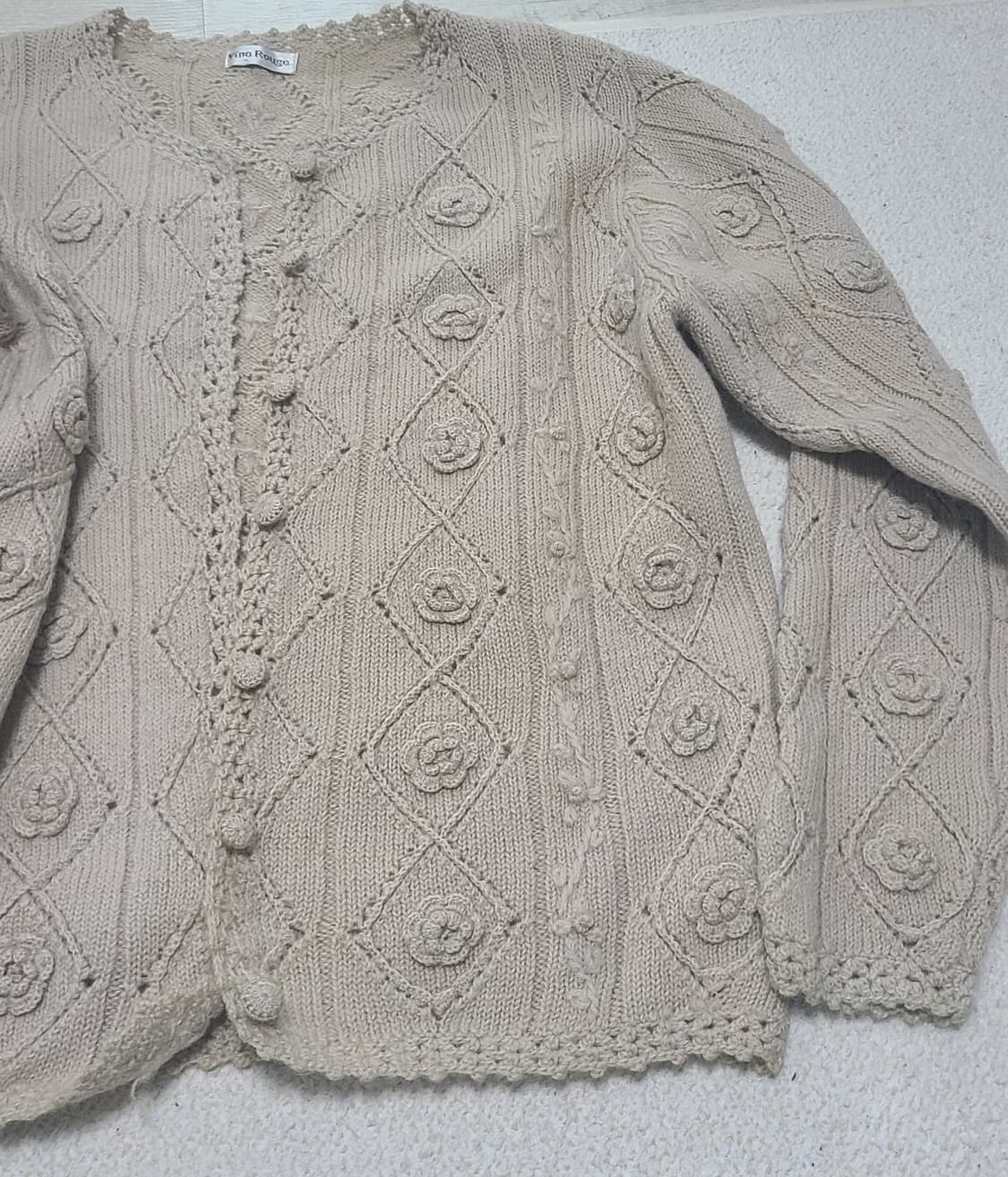 베이지 니트 가디건 상품이미지2