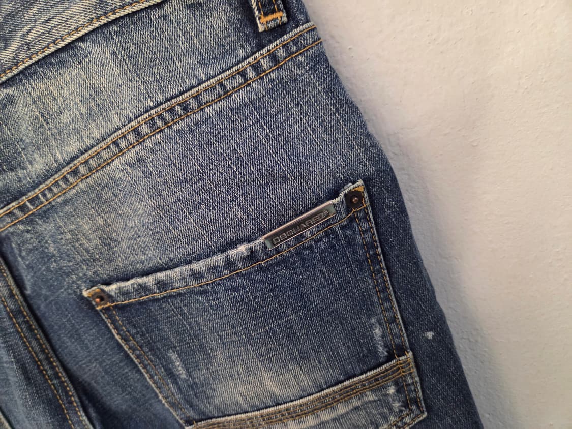 디스퀘어드2키링진 워싱 데님 청바지 48 상품이미지5