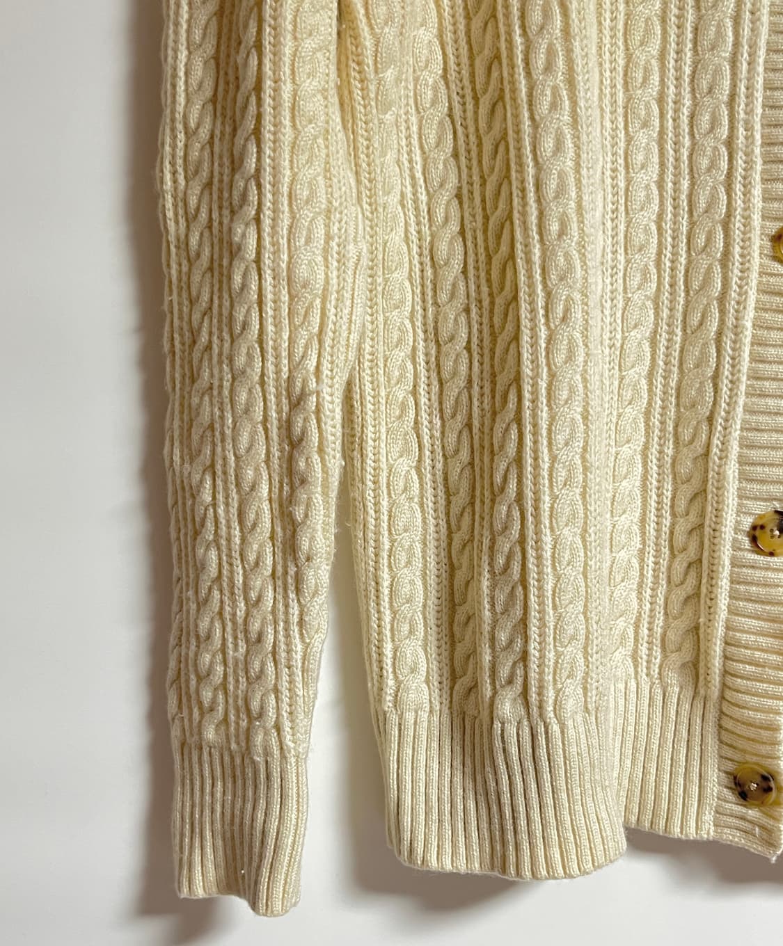 타미힐피거 아이보리 꽈배기 니트 가디건 S 상품이미지3