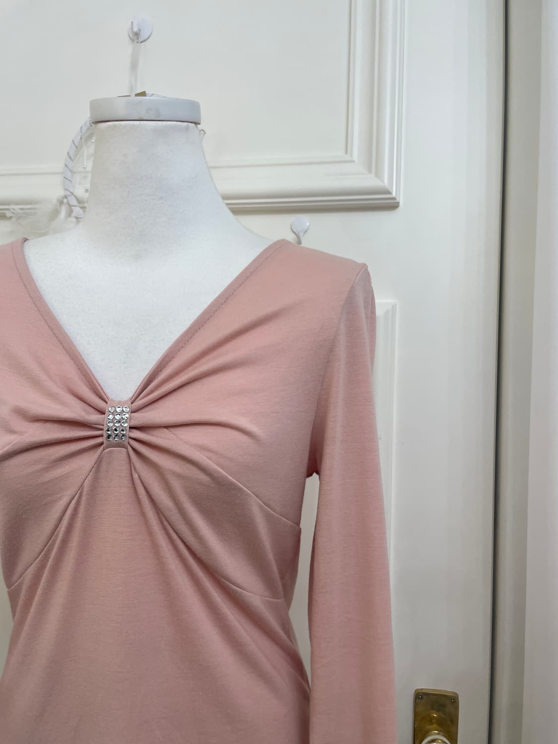 indi pink cubic bow shirring long sleeve 상품이미지6