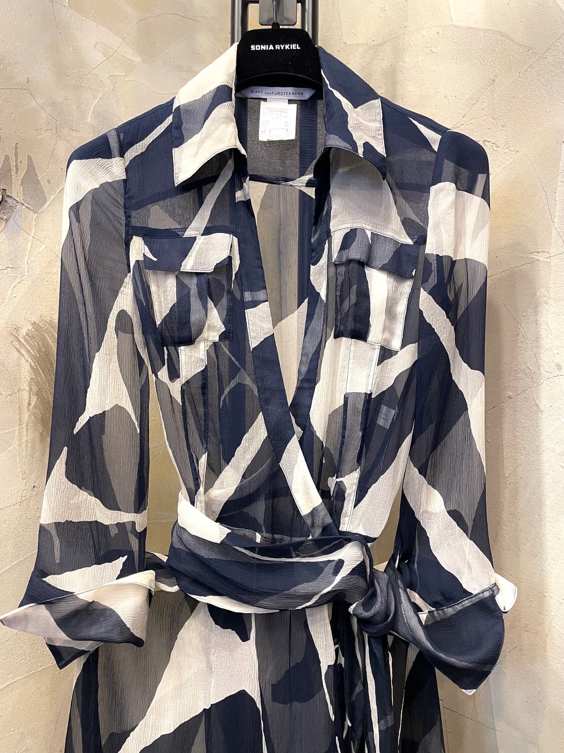 DVF 시스루 랩 원피스 44~55 상품이미지3