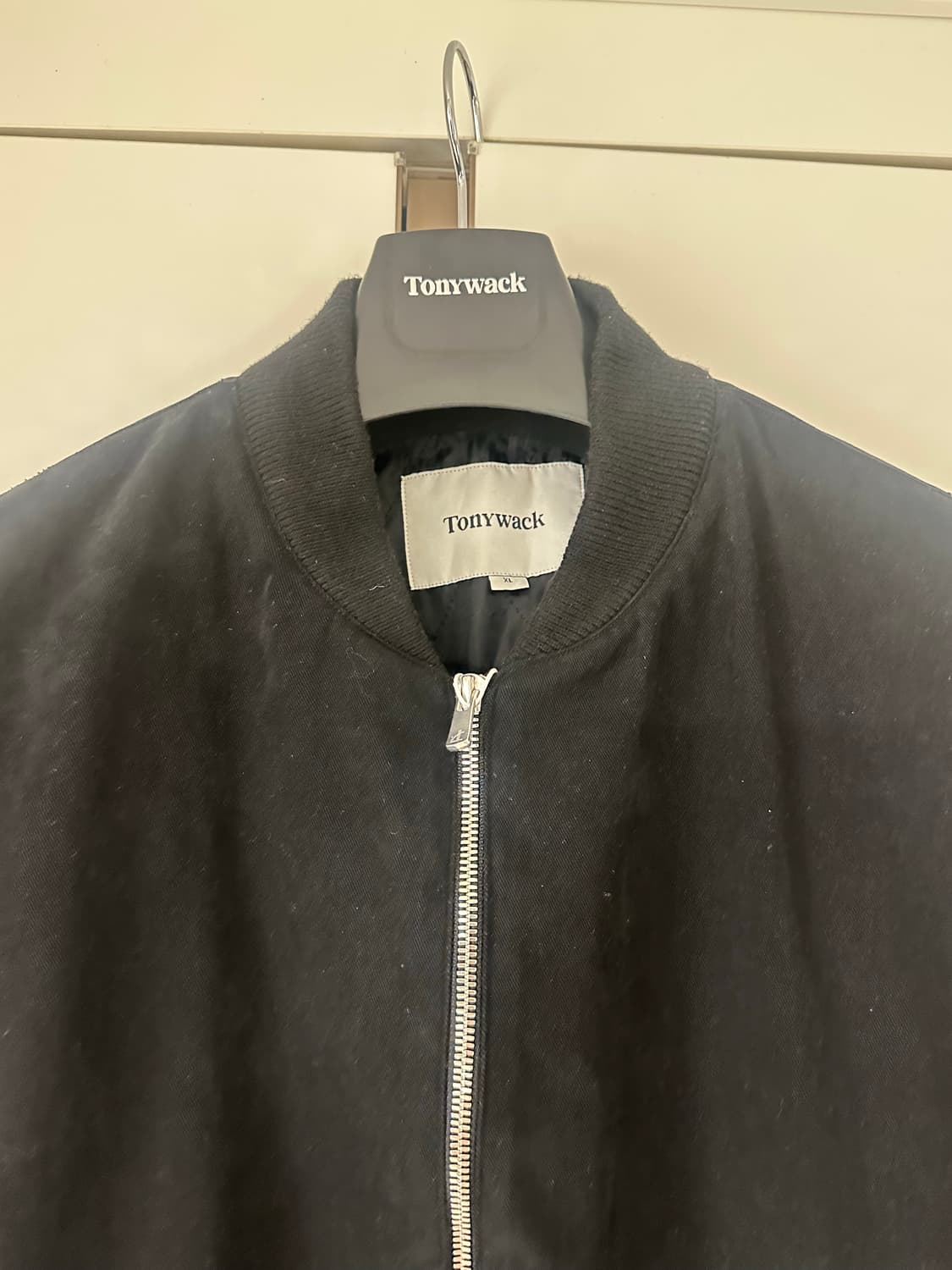 [XL] 토니웩 가먼트 워시드 코튼 봄버 블랙 XL 상품이미지4