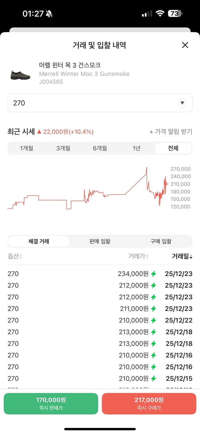 머렐 윈터목 건스모크 컬러 270 상품이미지4