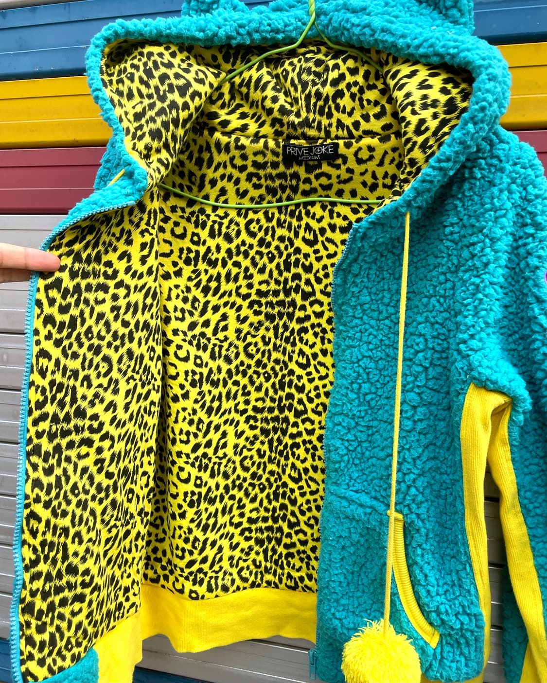 Devil's Yellow Leopard Blue Fleece  상품이미지9