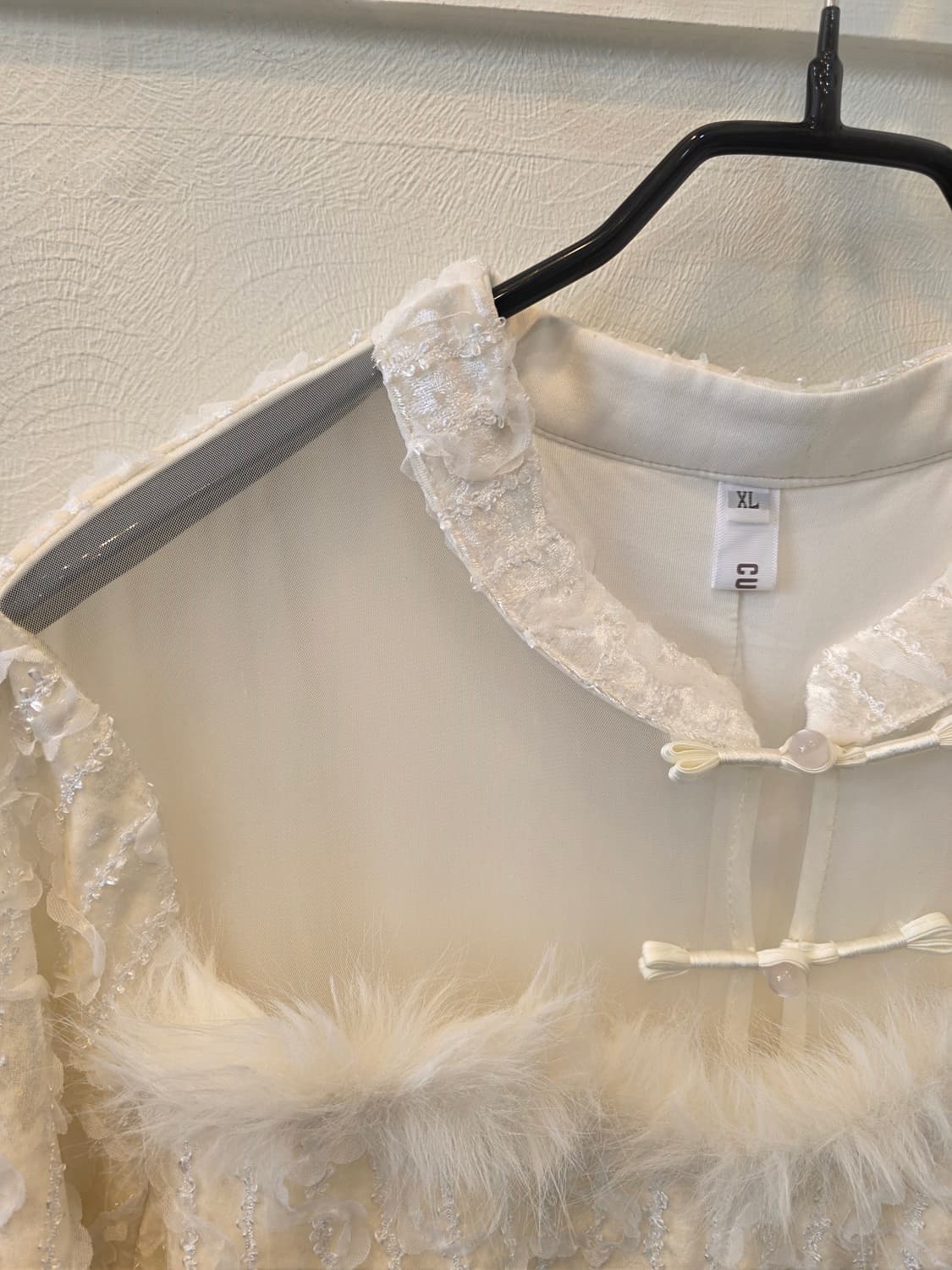 레이스트리밍 레빗퍼장식 파티원피스 상품이미지1