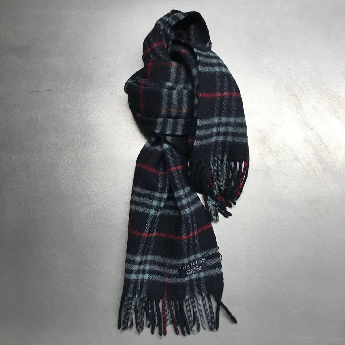 버버리 정품 램스울 머플러 네이비 상품이미지1