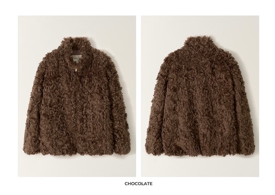 And you 앤유 하이넥 퍼자켓 (초콜릿) 상품이미지3