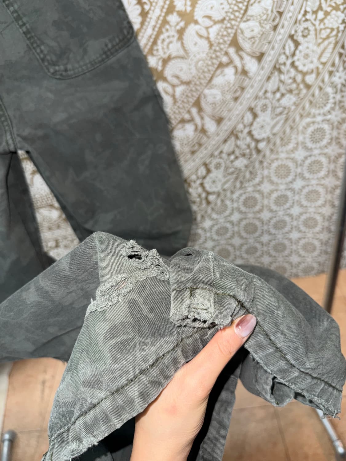 빈티지 밀리터리 패턴 카고팬츠  상품이미지6