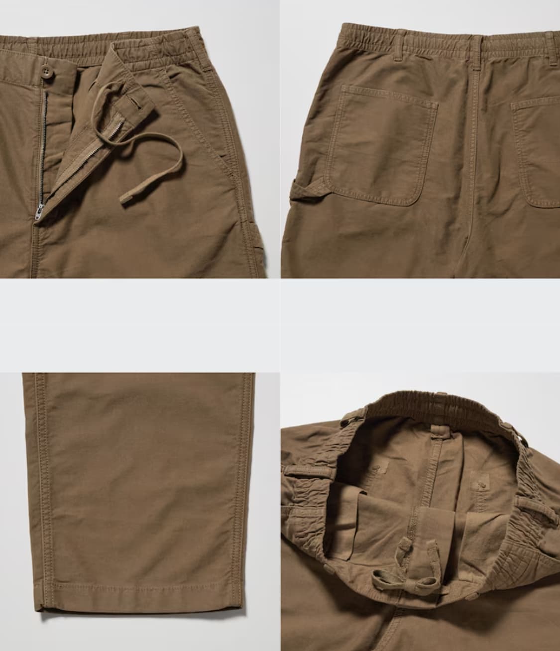 M 32 82 새제품) 유니클로 와이드핏 워크 팬츠 그래놀라 브라운 상품이미지3