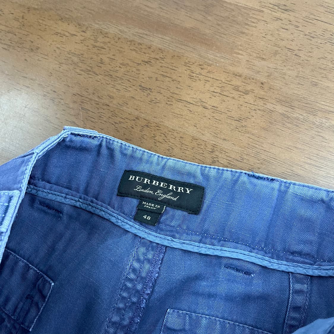 버버리 코튼/린넨 헤링본 팬츠 48 상품이미지7