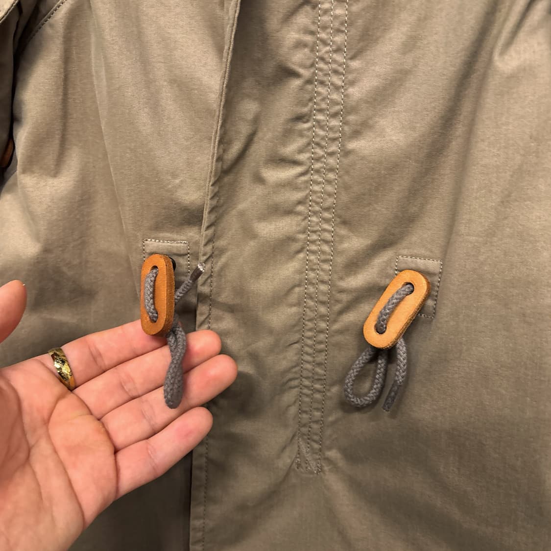 카키스 M-65 C.W 필드파카 주우재 바이오워싱 레더스냅 N1230 상품이미지6