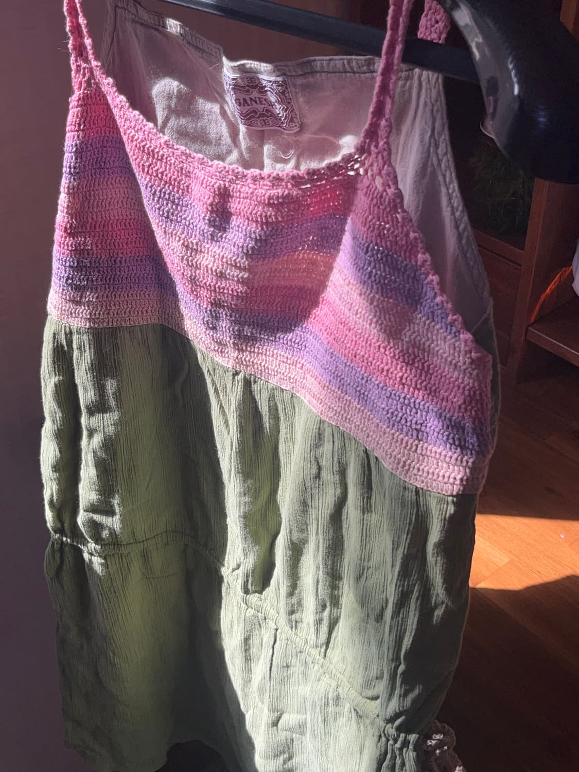 그리너리 빈티지 슬리브리스 원피스 상품이미지3