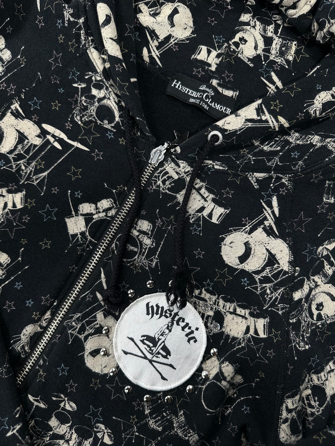 히스테릭글래머 프린팅 큐빅 후드 집업 상품이미지4