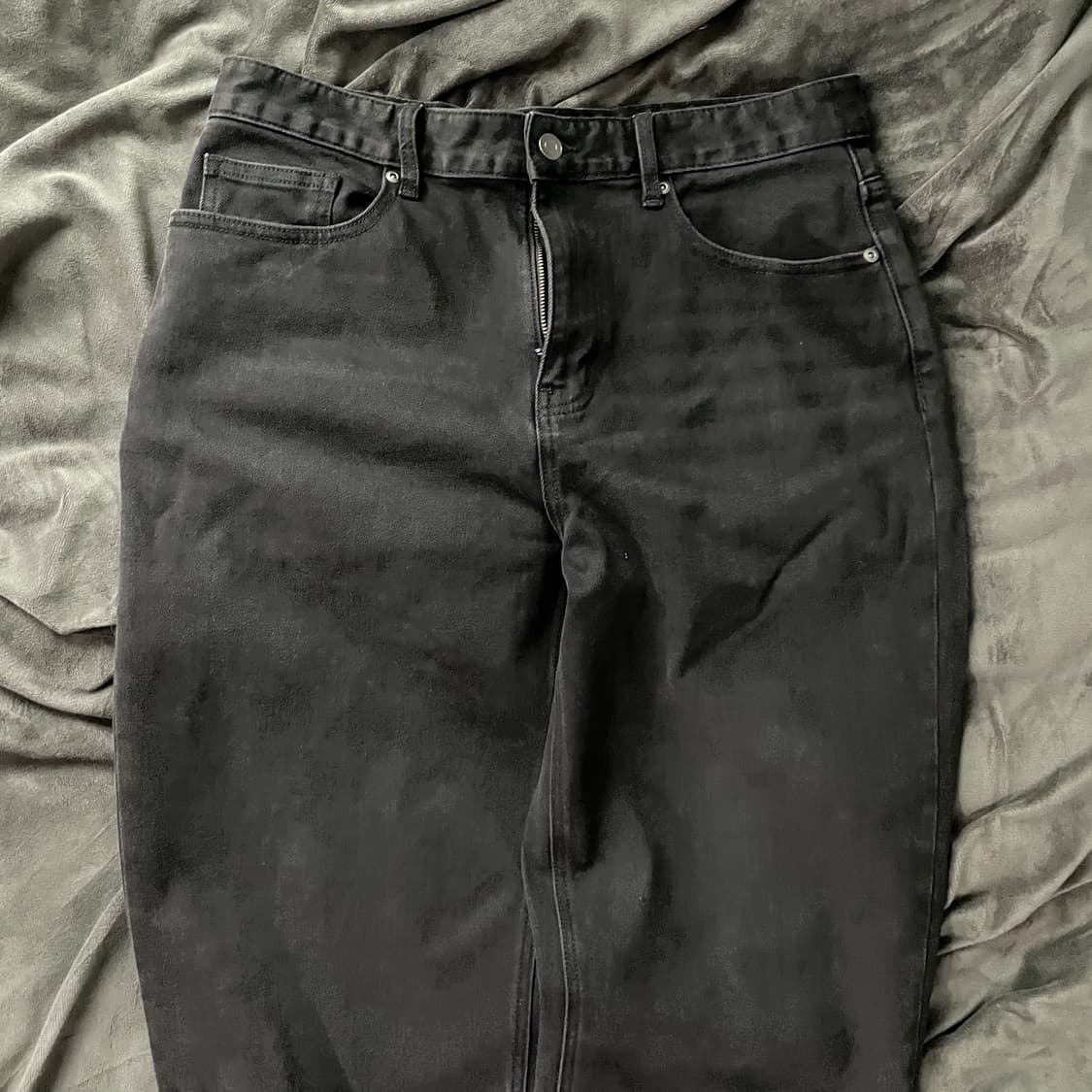무신사스탠다드 쿨탠다드 와이드 데님 팬츠 워시드블랙 32 상품이미지1