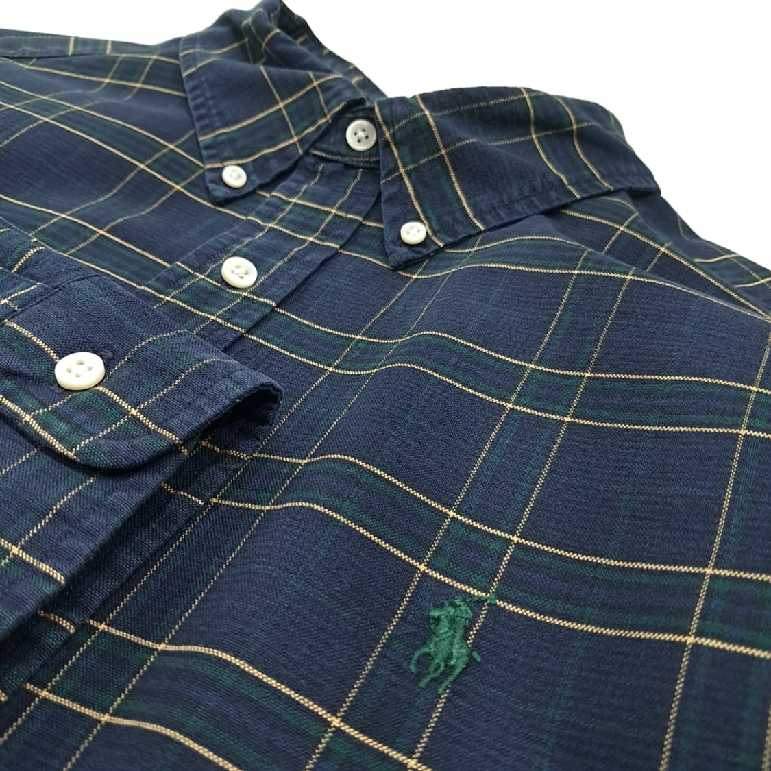 CL445 2XL 폴로 00s 코튼 모던 블랙워치 타탄체크 셔츠 남방 상품이미지4