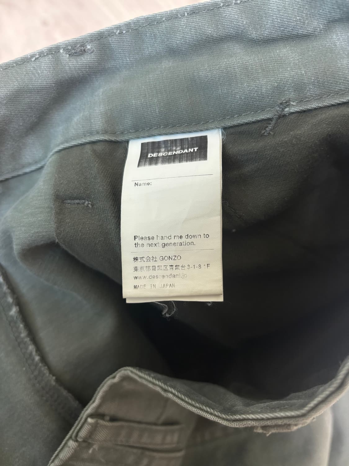 DESCENDANT Moleskin Cargo Shorts 상품이미지6