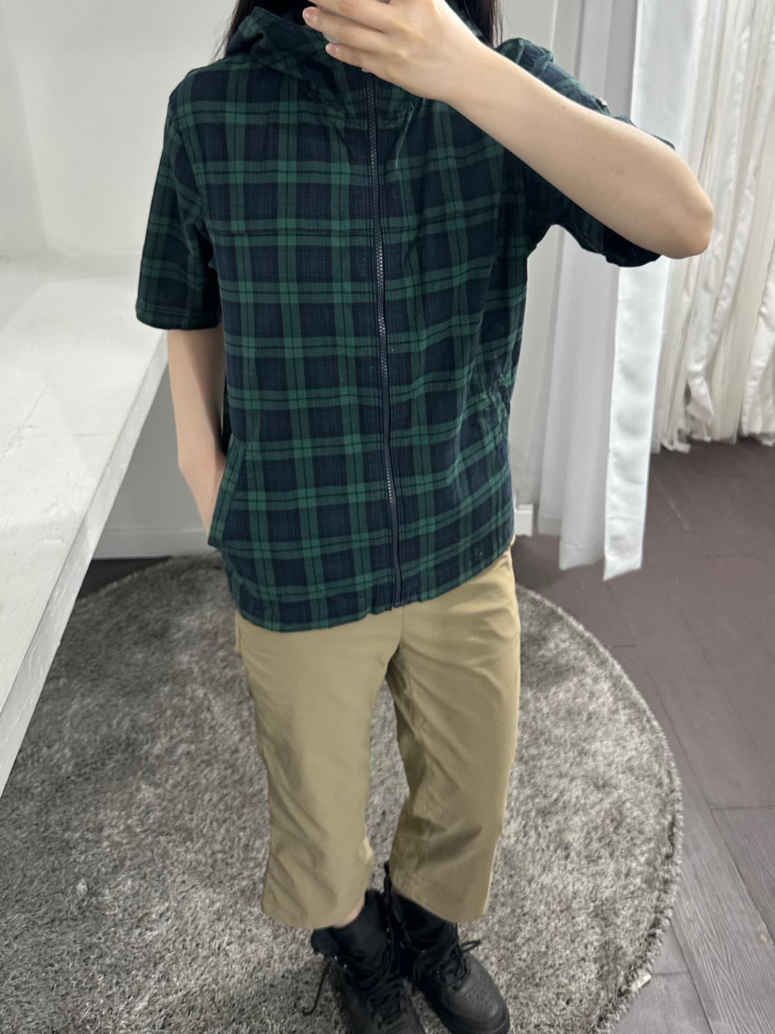 uniqlo check hood jacket 상품이미지3
