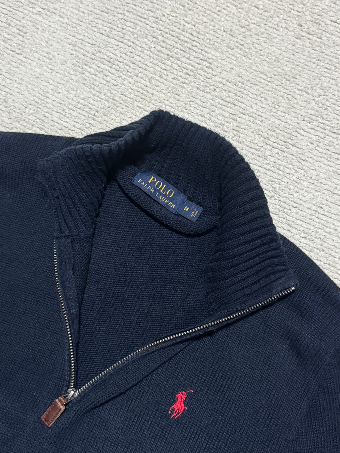 폴로랄프로렌 네이비 쿼터집업 M사이즈 상품이미지1