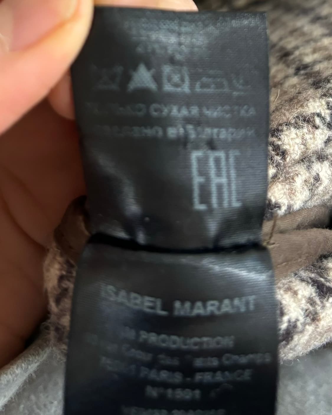 이자벨 마랑 에뚜왈 울 체크 코트 상품이미지8