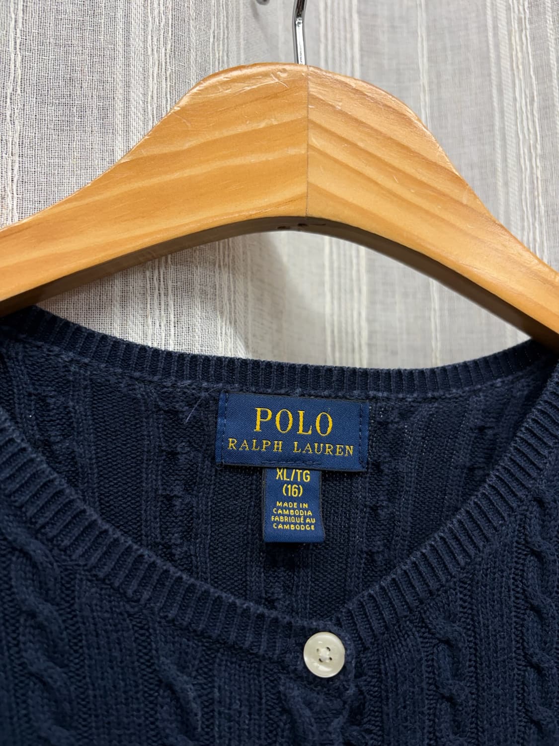 폴로 랄프로렌 네이비 케이블 가디건 상품이미지3