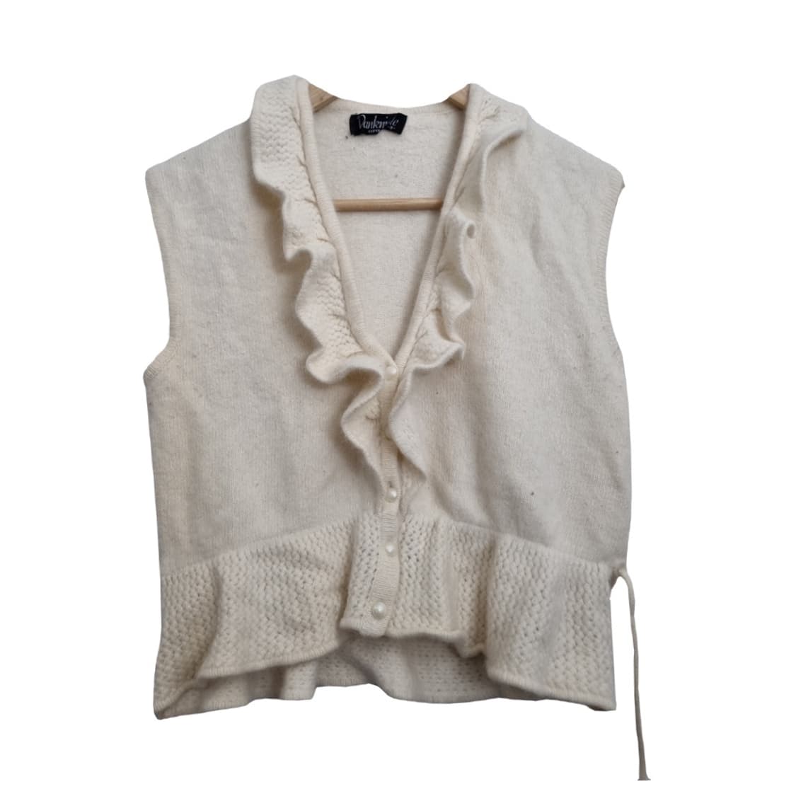 VANKNICOLE 크림 니트 베스트 상품이미지1