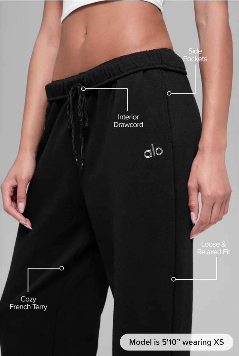 Alo accolade sweatpant 알로 조거 스웻팬츠 [블랙-S] 상품이미지4