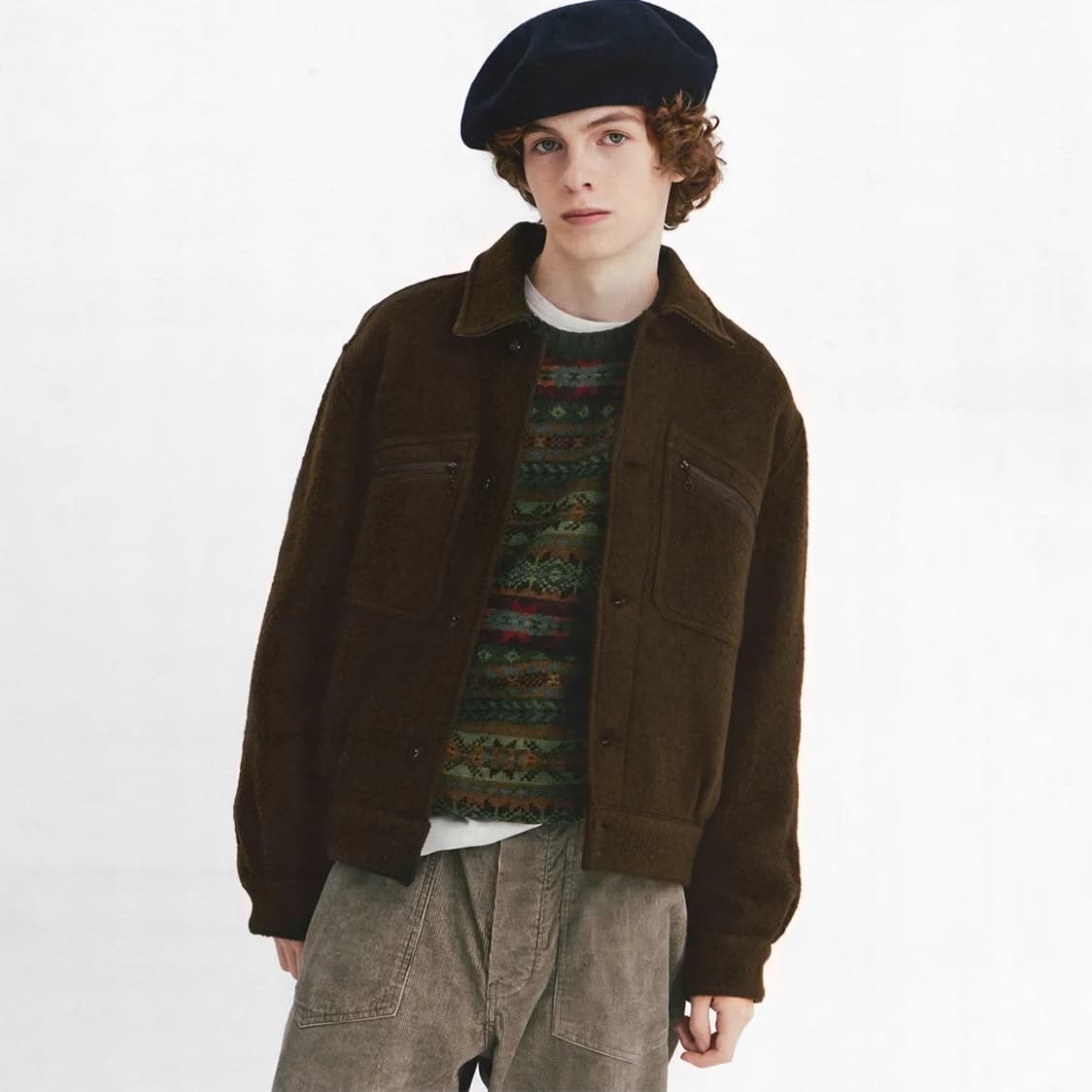 이스트로그 WORKERS 블루종 울 자켓 브라운(새제품) 상품이미지8