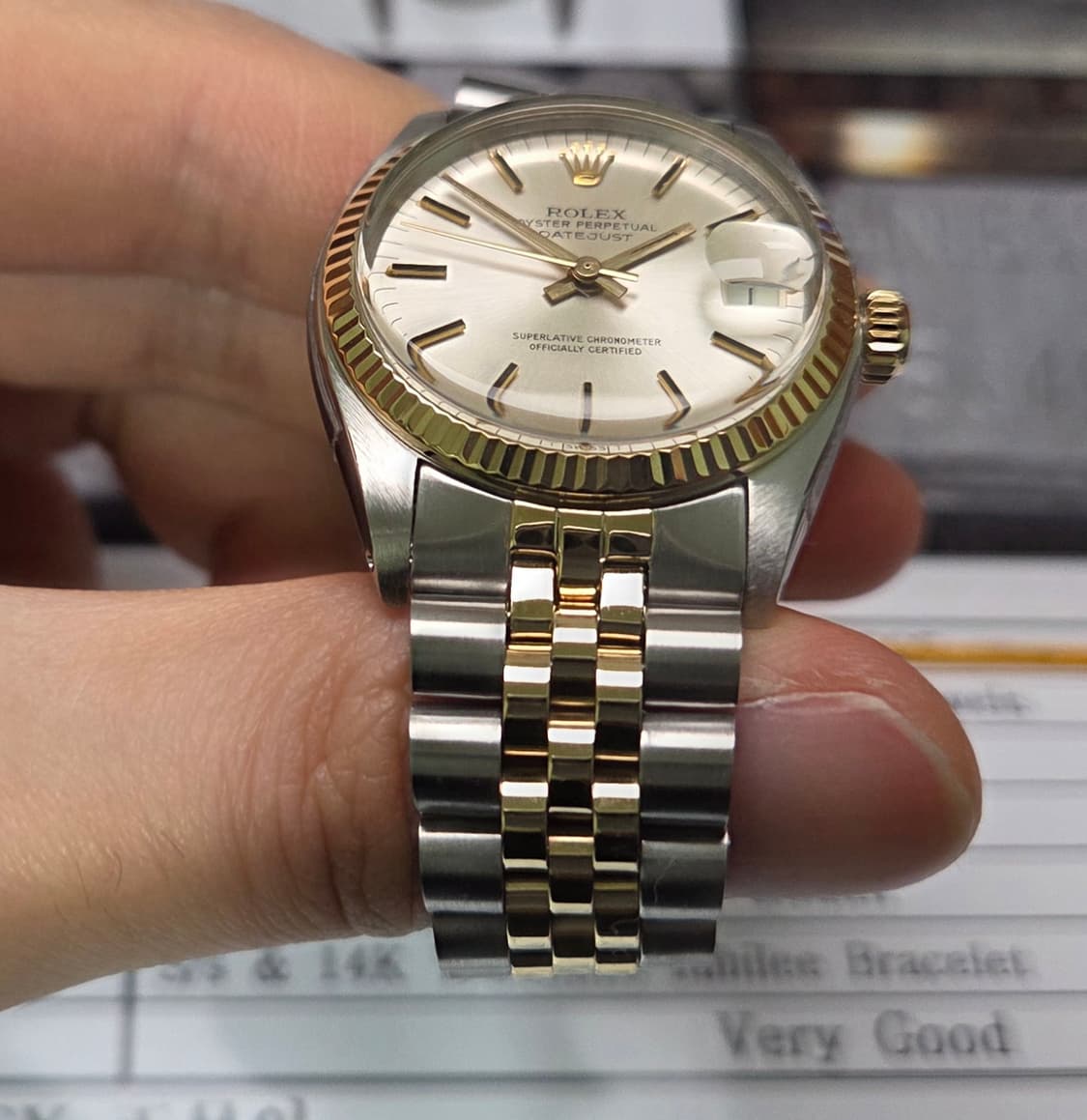 레어] 롤렉스 데이저스트 6827 14K콤비 레일로드 쥬빌리줄 (감정서  상품이미지10
