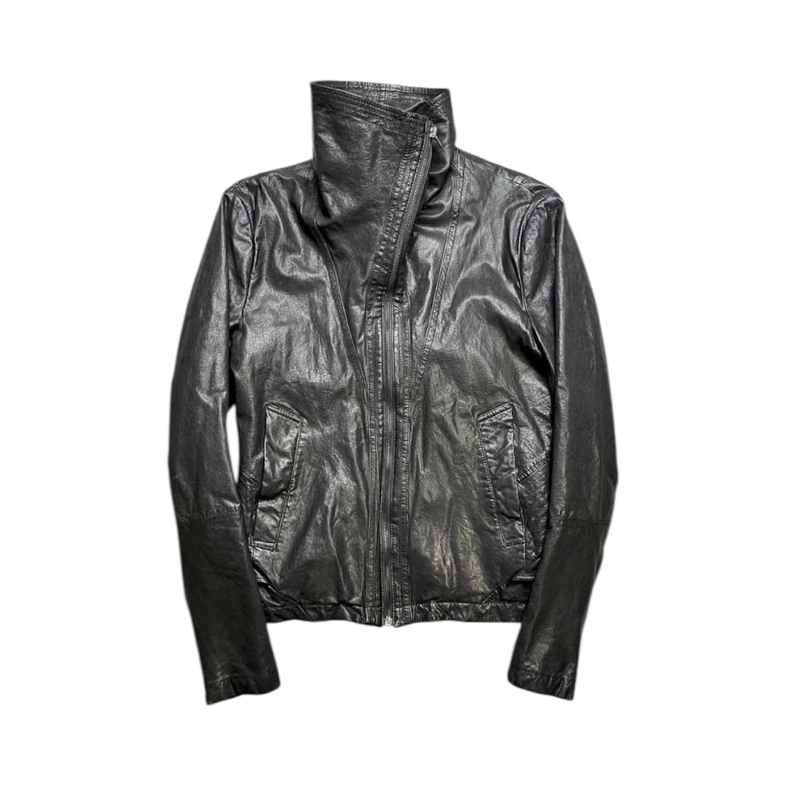 high neck lambskin jacket 상품이미지2