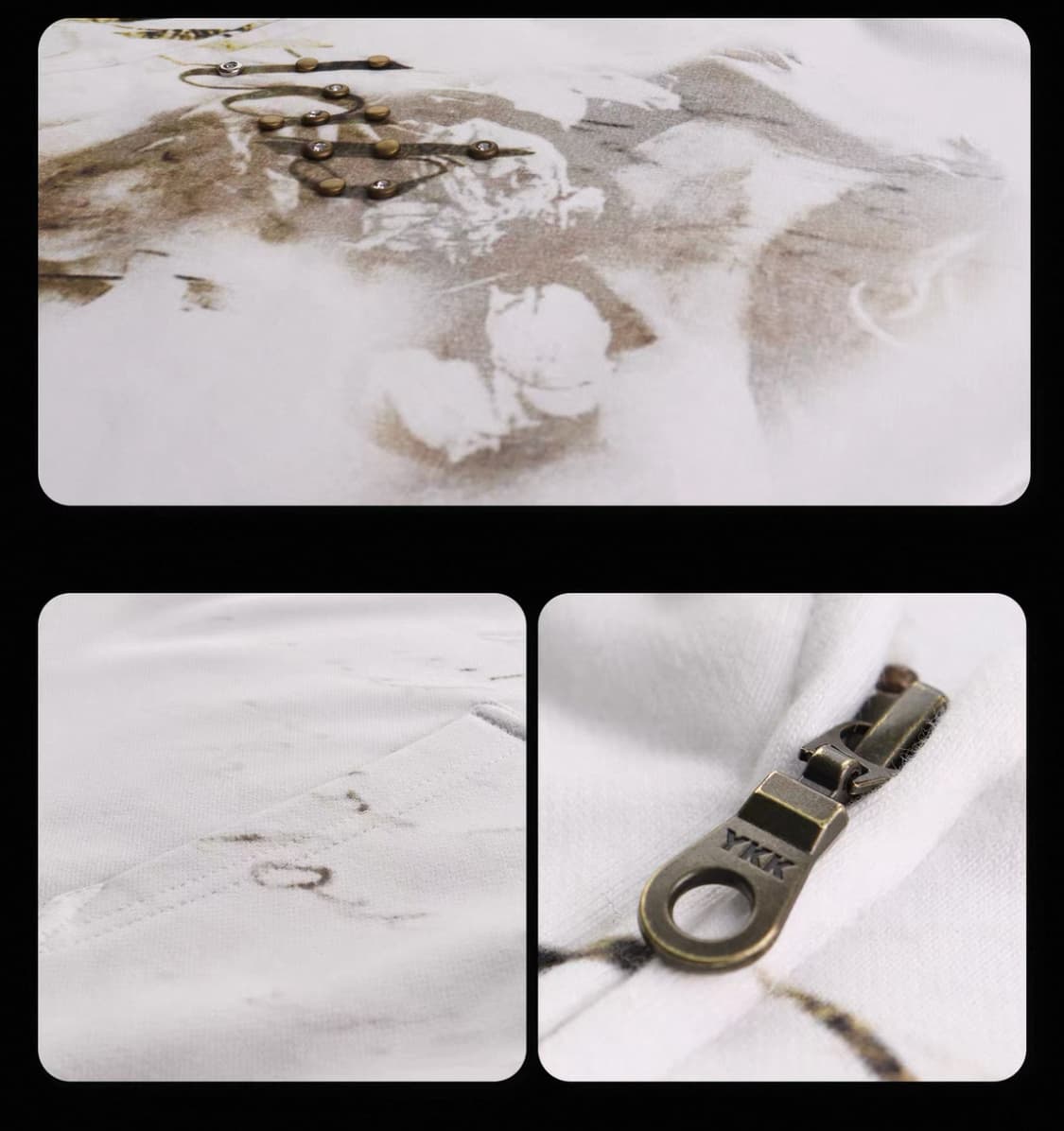 Gilded Letter Zip Hoodie 상품이미지4