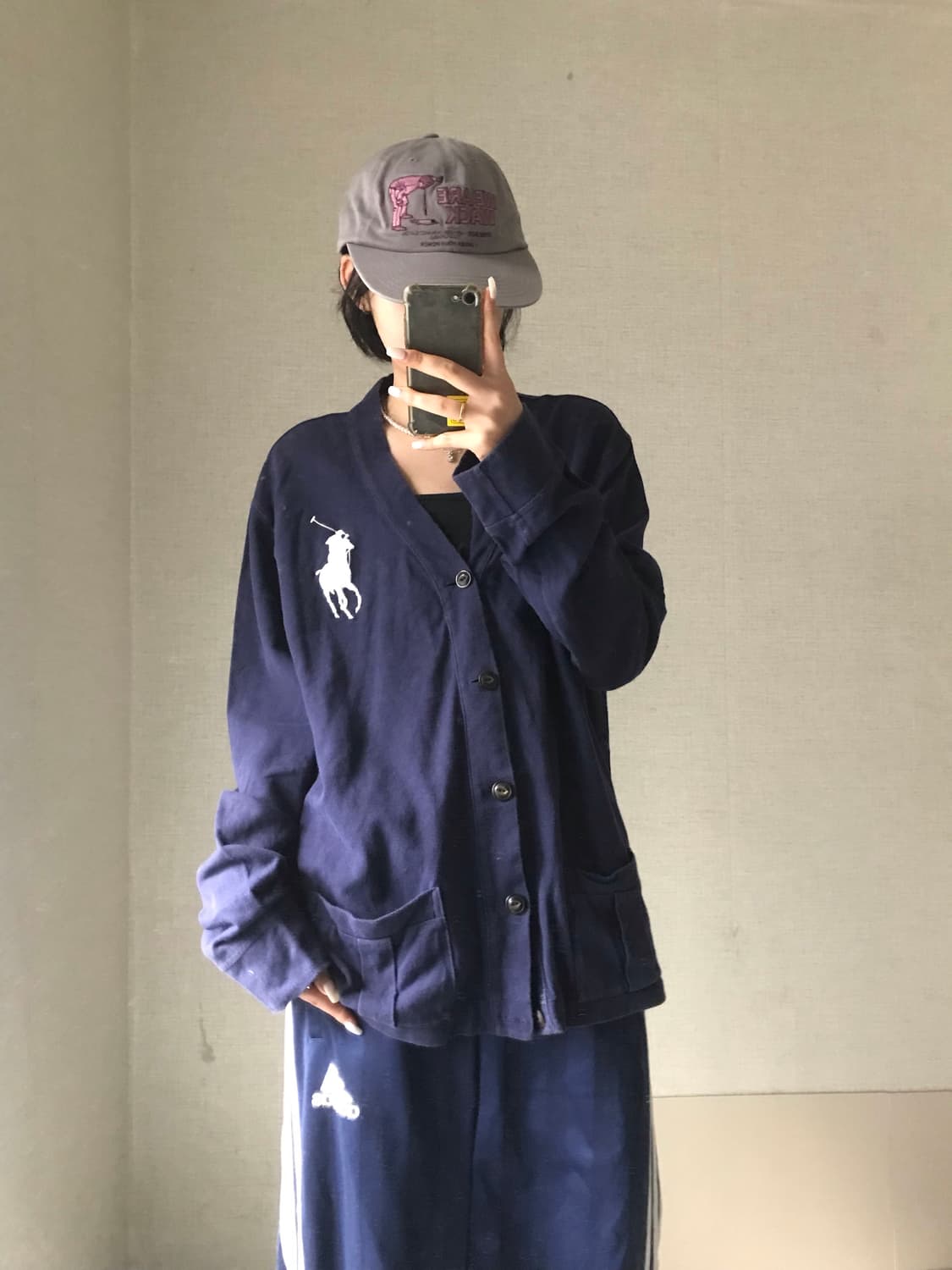 폴로 네이비 빅포니 가디건 상품이미지3