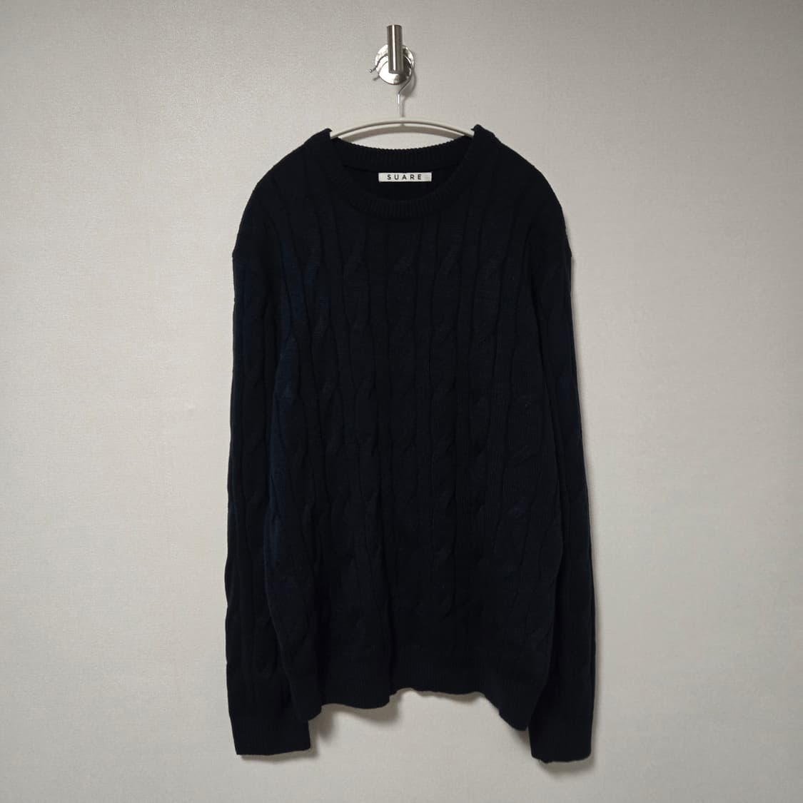 수아레 네이비 케이블 니트/ 남성 니트/ 남자 니트  상품이미지3