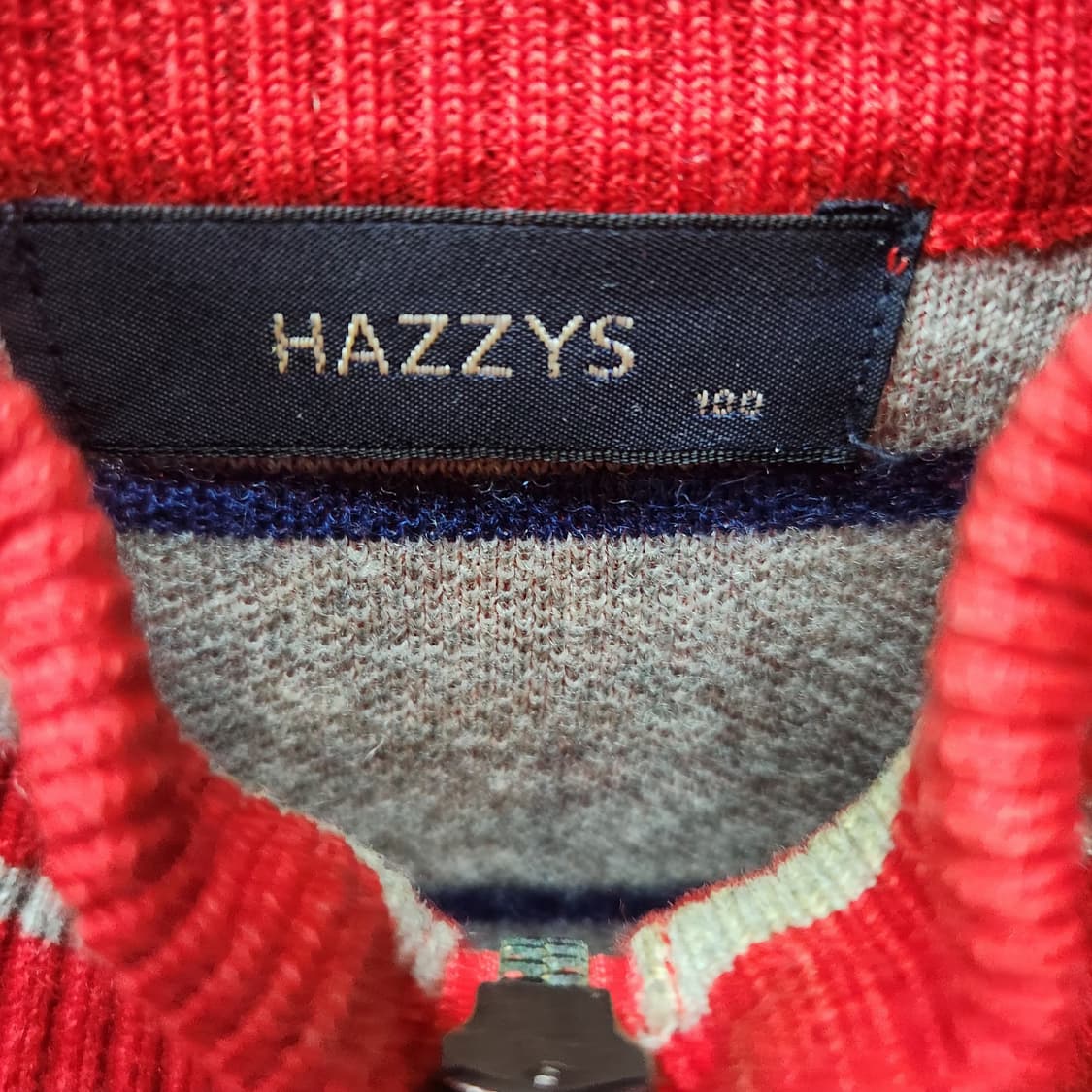 헤지스 로고 울 니트집업 100(L) 상품이미지6