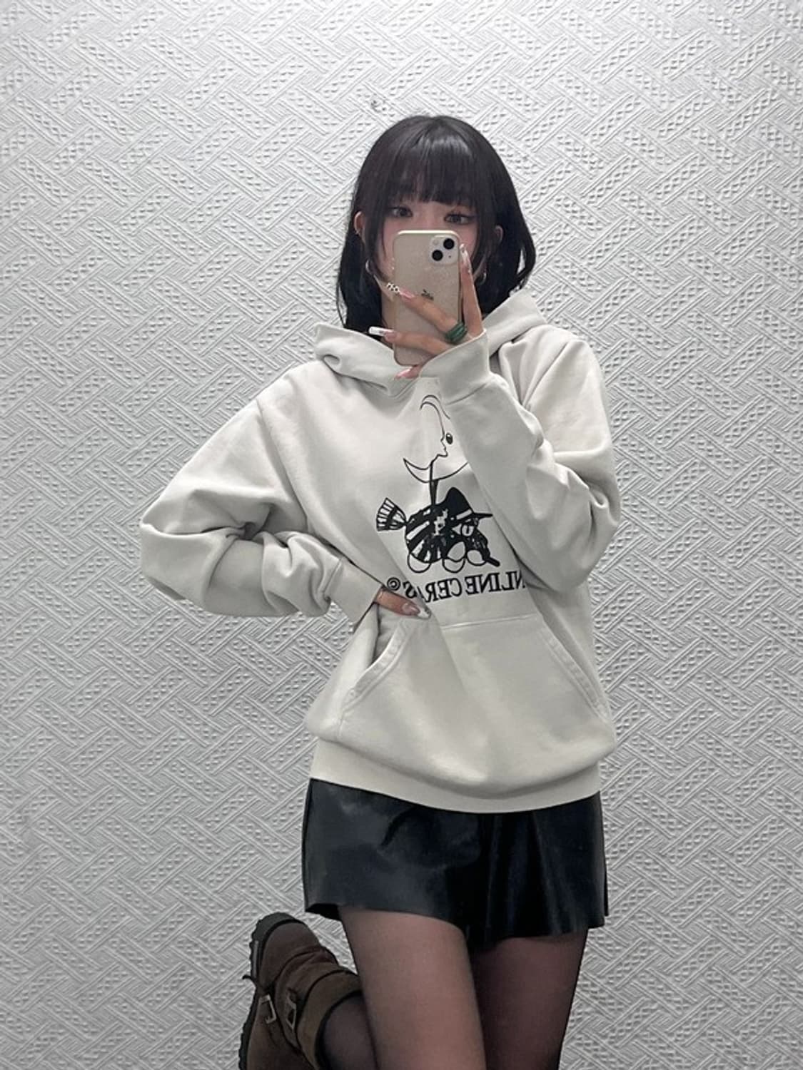 온라인 세라믹스 올드스쿨 스트릿 키치 후드티 S C11254 상품이미지2