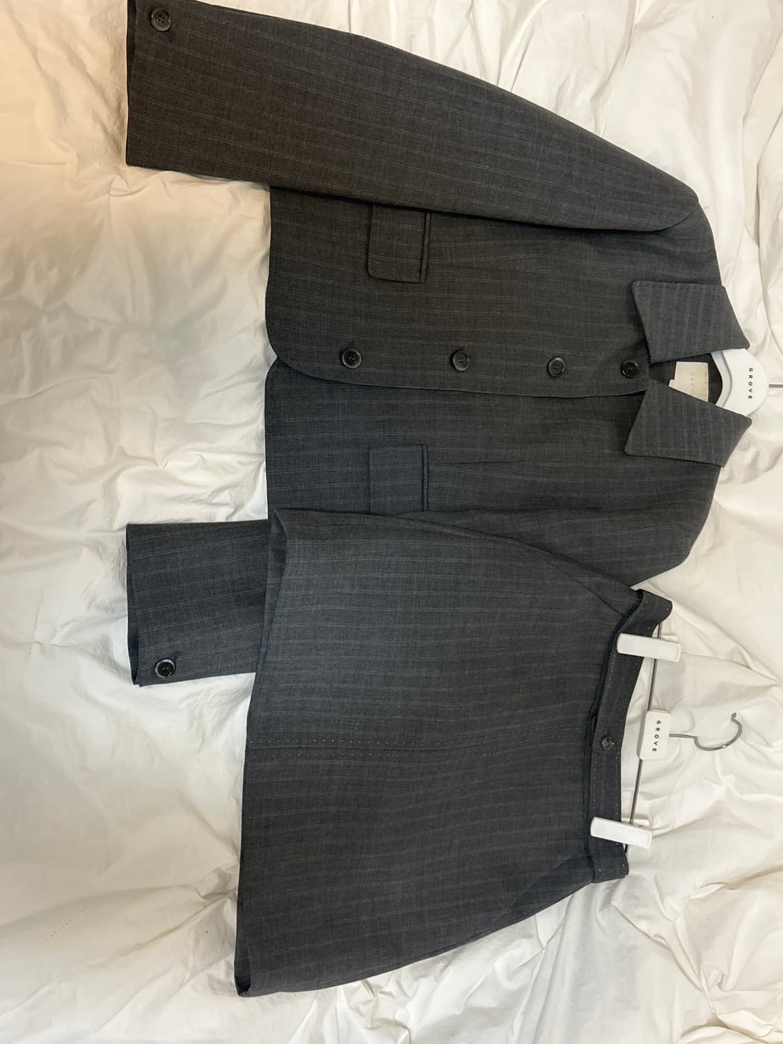 그로브 자켓 치마 셋업 상품이미지2