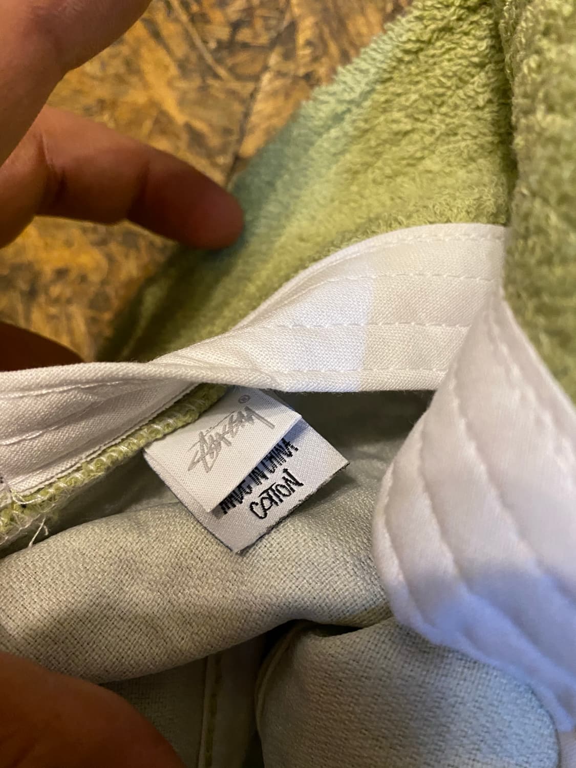 stussy 테리원단 연카키 컬러 버킷햇 상품이미지6