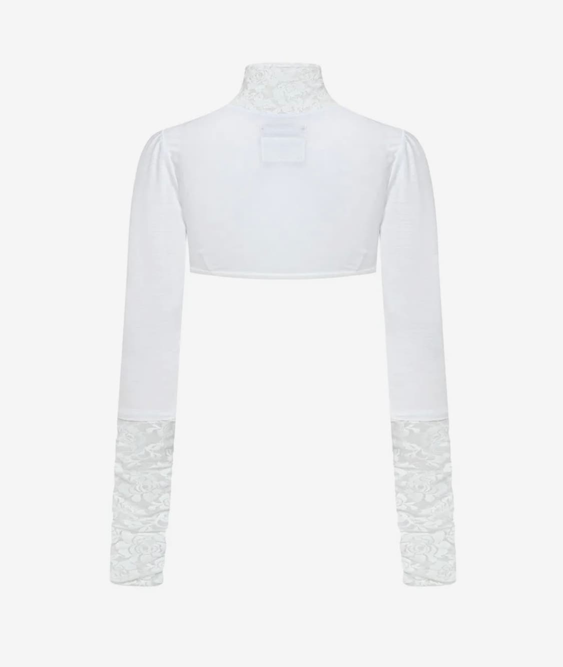 Casper Lace Zip-up Tee Ghost Sheer 상품이미지4