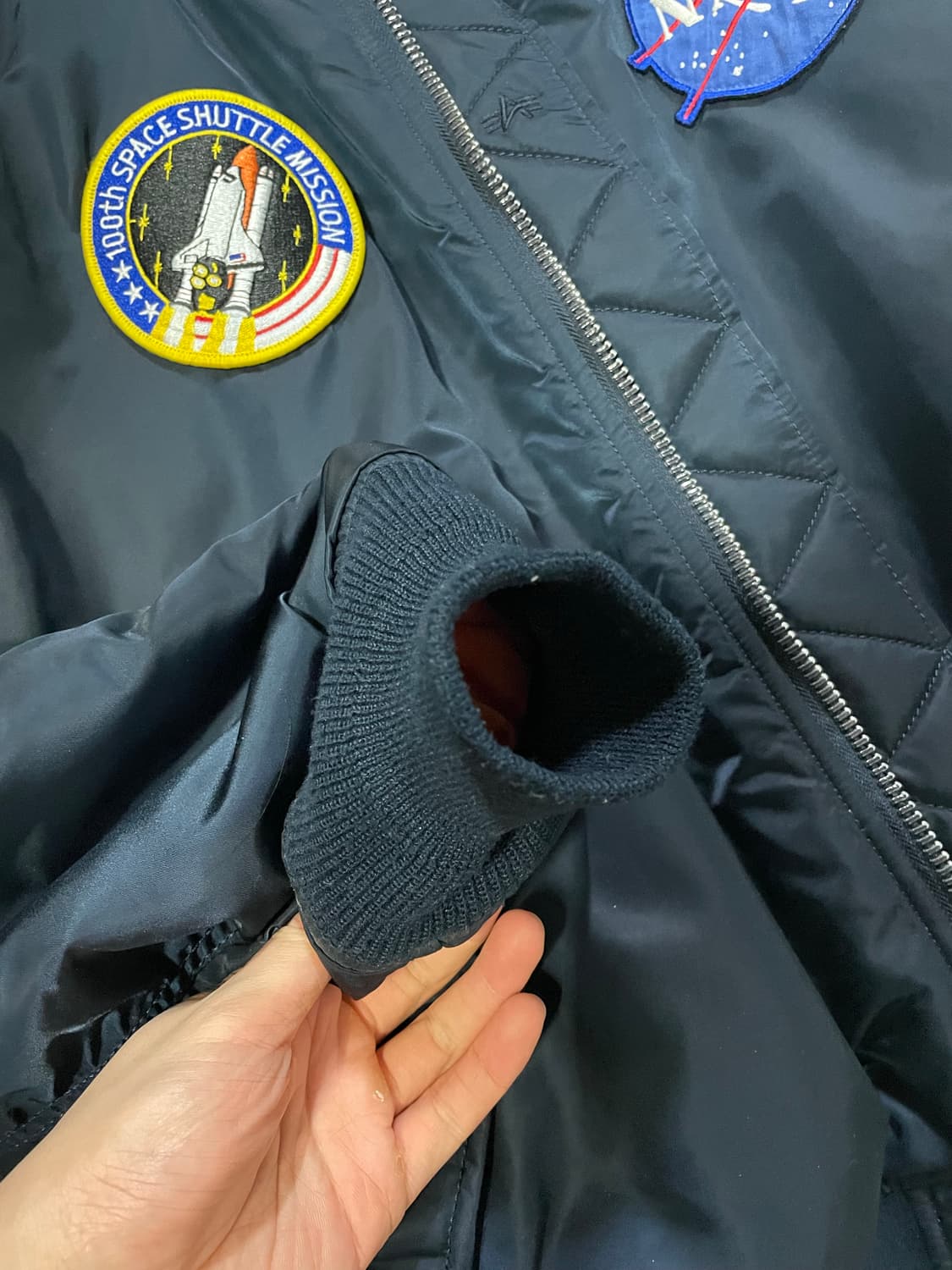 알파인더스트리 x 나사 ma-1  L사이즈 상품이미지3