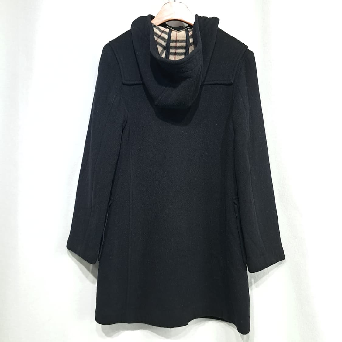 CL287 XL 버버리 00s 영국판 울 토글 블랙 코트 상품이미지10