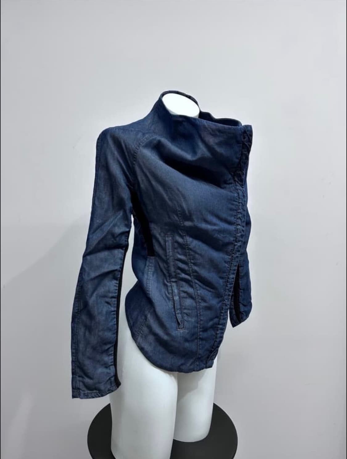 헬무트랭 하이넥 비대칭 텐셀 자켓 상품이미지2